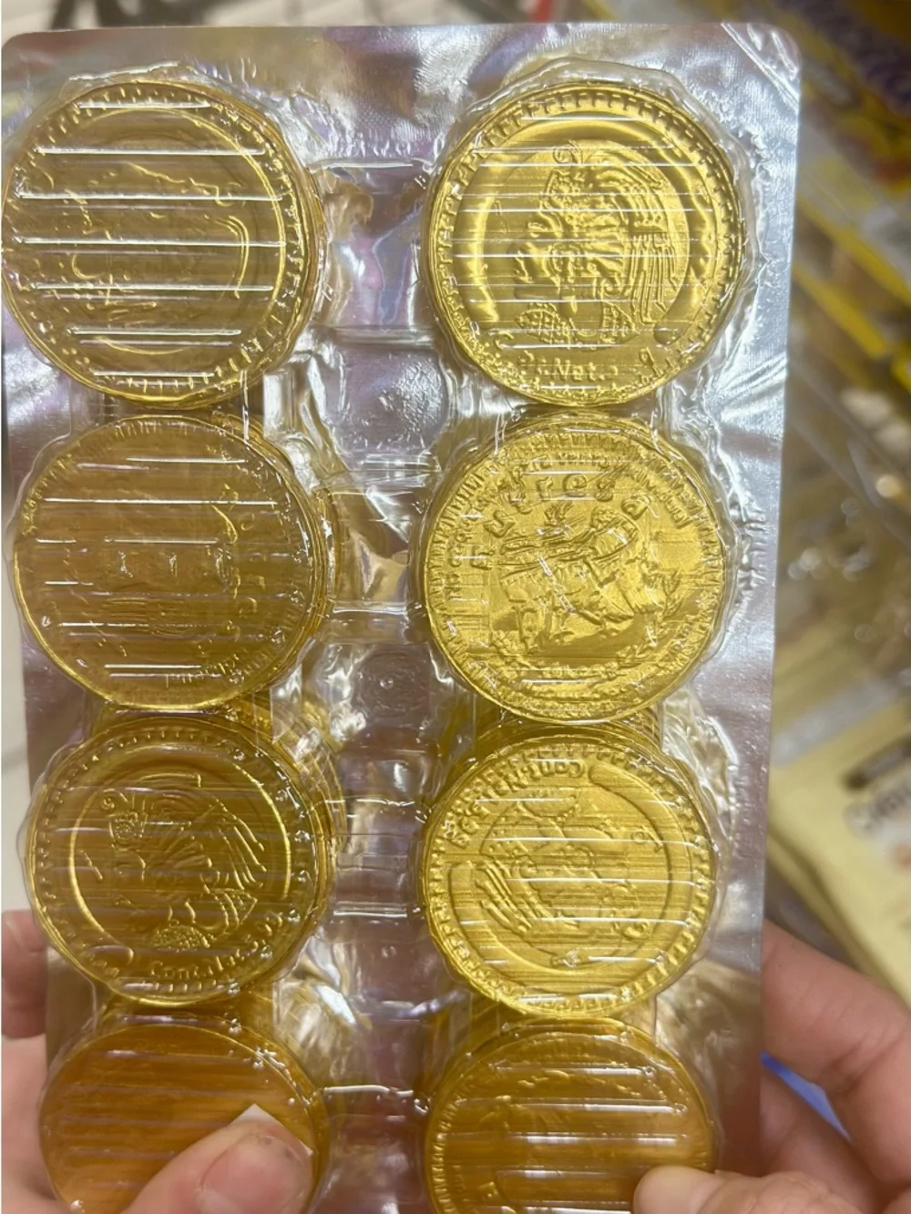 Chocolate Gold Foil Coin Favor Pack - Shiny Gold